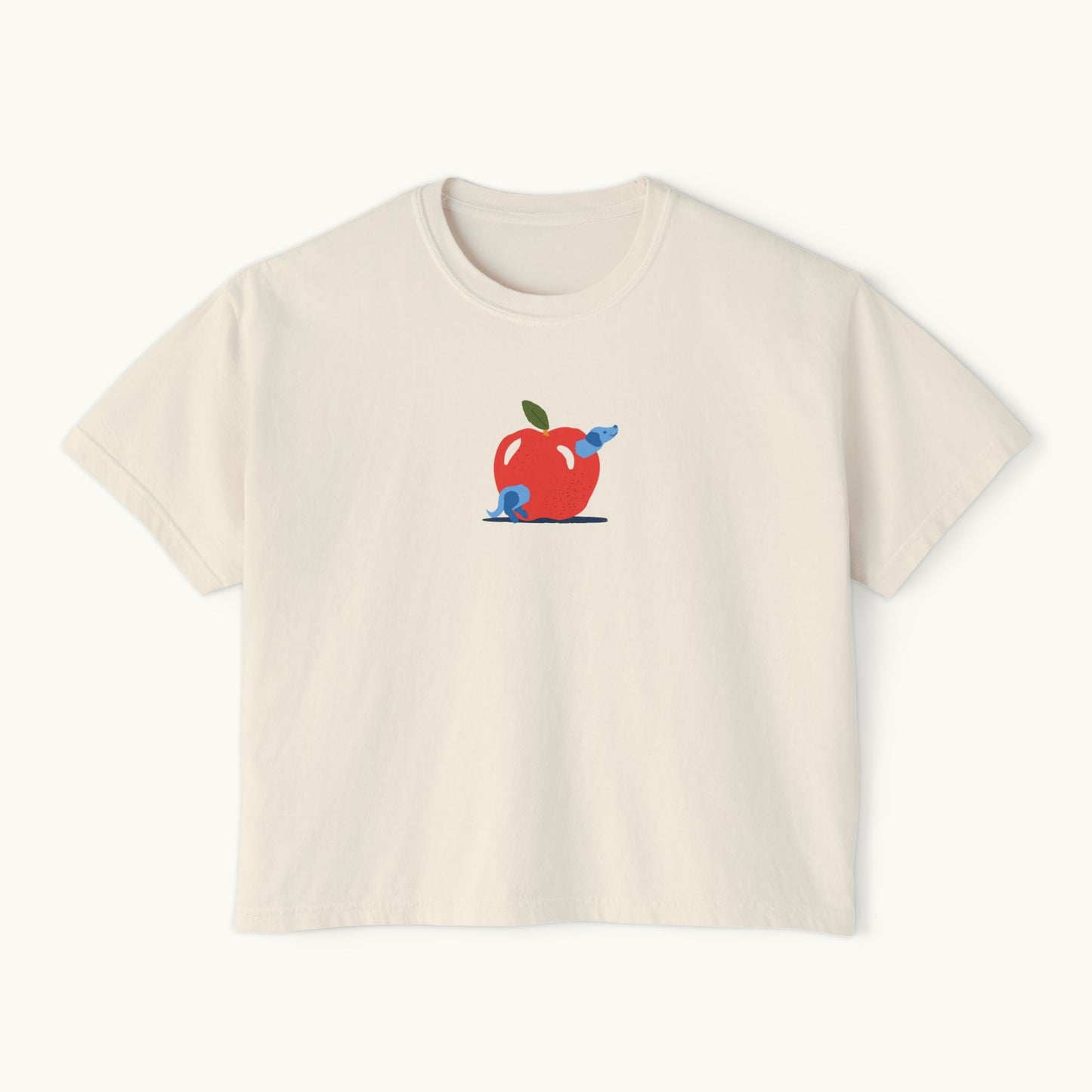 Apple Worm Dog Boxy Tee