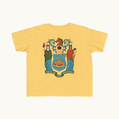 NJ Flag Pork Roll, Egg, & Cheese Toddler Tee