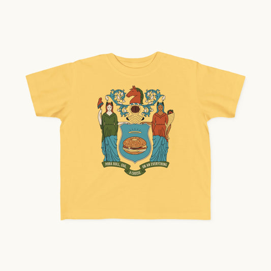 NJ Flag Pork Roll, Egg, & Cheese Toddler Tee