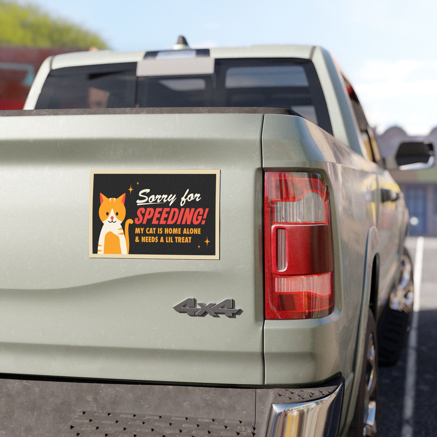 Sorry for Speeding Cat Car Magnet